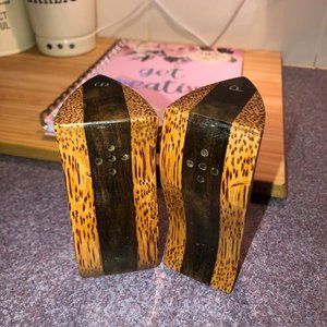 NWOT Acacia wood salt & pepper